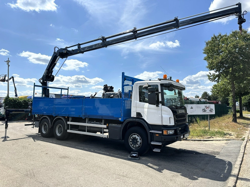 Scania P410 6x4 PRITSCHE + KRAN HIAB 166 ES-4 - RETARDER - ROTATOR - PLATFORM 6m80 - BIG AXLES HUB REDUCTION - STEEL SPRING - Camião de caixa aberta/ Plataforma, Camião grua: foto 2 Scania P410 6x4 PRITSCHE + KRAN HIAB 166 ES-4 - RETARDER - ROTATOR - PLATFORM 6m80 - BIG AXLES HUB REDUCTION - STEEL SPRING - Camião de caixa aberta/ Plataforma, Camião grua: foto 2