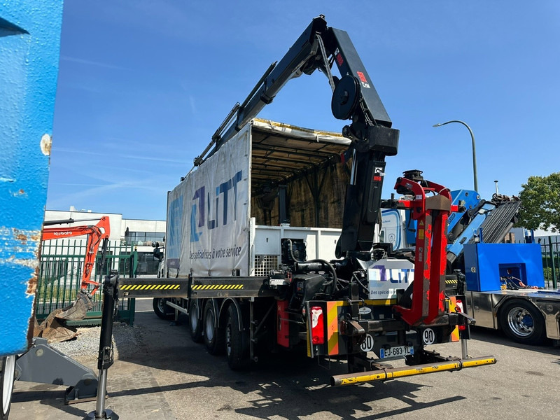 Camião de lona, Camião grua Scania P410 8x4 TRIDEM PRITSCHE PLANE + KRAN HIAB 244 EP-4 HIDUO - RETARDER - LIFT + STEERING AXLE - *327.000km* - RADIO: foto 18