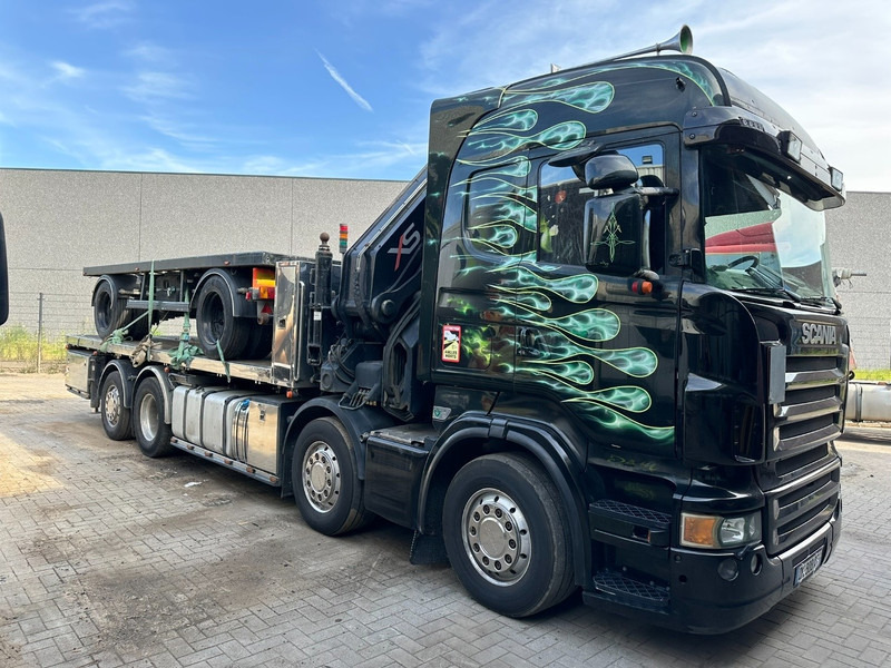 Scania R620 8x2 + KRAN HIAB 800EP-5 HiPro - RETARDER - LIFT/STEERING AXLE - HIGHLINE SLEEPER - LEATHER - ALCOA - Camião de caixa aberta/ Plataforma, Camião grua: foto 1 Scania R620 8x2 + KRAN HIAB 800EP-5 HiPro - RETARDER - LIFT/STEERING AXLE - HIGHLINE SLEEPER - LEATHER - ALCOA - Camião de caixa aberta/ Plataforma, Camião grua: foto 1