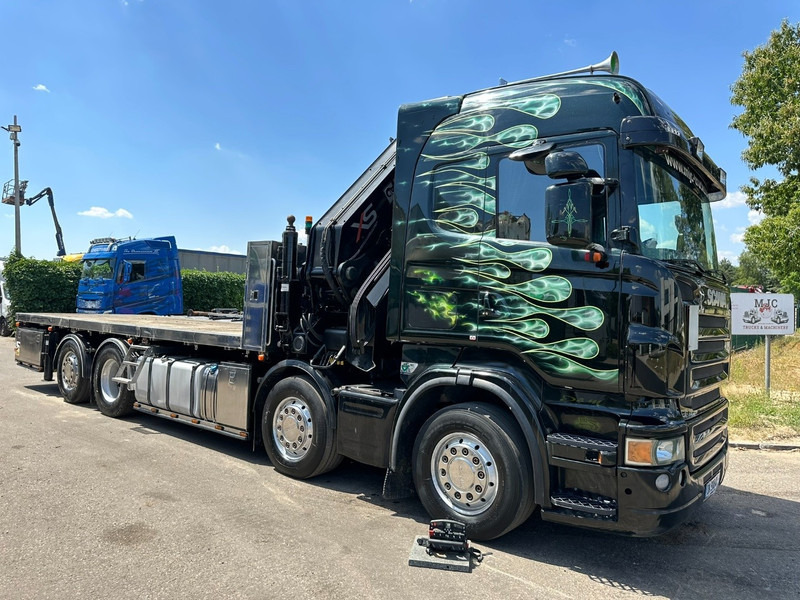 Scania R620 8x2 PRITSCHE + KRAN HIAB 800 EP-5 HIPRO - RETARDER - LIFT/STEERING AXLE - HIGHLINE SLEEPER - LEATHER - ALCOA - Camião de caixa aberta/ Plataforma, Camião grua: foto 1 Scania R620 8x2 PRITSCHE + KRAN HIAB 800 EP-5 HIPRO - RETARDER - LIFT/STEERING AXLE - HIGHLINE SLEEPER - LEATHER - ALCOA - Camião de caixa aberta/ Plataforma, Camião grua: foto 1