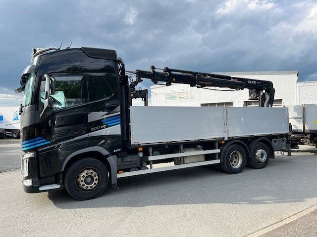 Volvo FH500 Baustoff LKW Hiap 177K Top gepflegt - Camião de caixa aberta/ Plataforma, Camião grua: foto 1 Volvo FH500 Baustoff LKW Hiap 177K Top gepflegt - Camião de caixa aberta/ Plataforma, Camião grua: foto 1