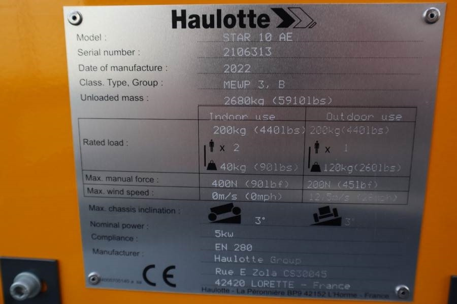 Haulotte Star 10AC Valid Inspection, *Guarantee! Electric, - Plataforma articulada: foto 5 Haulotte Star 10AC Valid Inspection, *Guarantee! Electric, - Plataforma articulada: foto 5