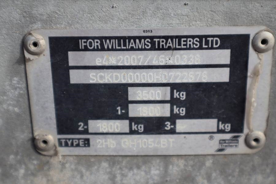 Ifor Williams WILLIAM 2HB 2 Axel Trailer, 2.856 kg Capacity, Inc - Reboque para carros: foto 5 Ifor Williams WILLIAM 2HB 2 Axel Trailer, 2.856 kg Capacity, Inc - Reboque para carros: foto 5