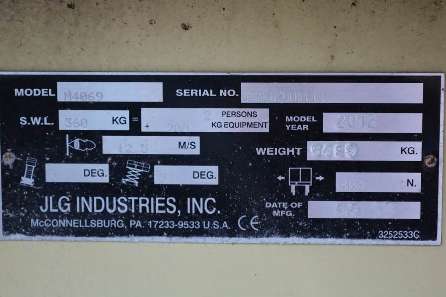 Plataforma de Tijera/ Plataforma de tesoura JLG M4069 Hybrid, 14.2m Working Height, 360kg Capacity: foto 6 Plataforma de Tijera/ Plataforma de tesoura JLG M4069 Hybrid, 14.2m Working Height, 360kg Capacity: foto 6