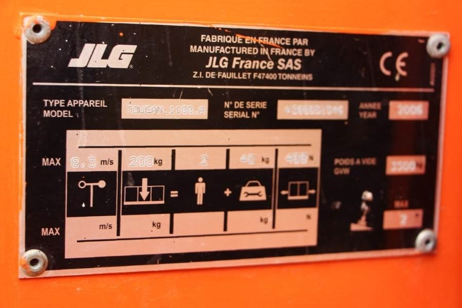 Plataforma articulada JLG Toucan 1100A Electric, 11.1m Working Height, 3.6m: foto 6