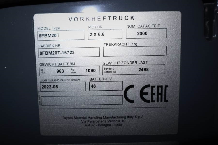Empilhador a diesel Toyota 8FBM20T Valid inspection, *Guarantee! Electric, 47: foto 12