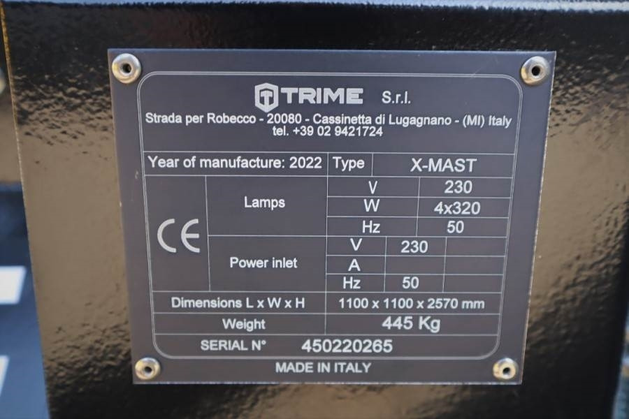 Trime X-Mast 4 × 320W Valid Inspection, *Guarantee - Torre de iluminação: foto 4 Trime X-Mast 4 × 320W Valid Inspection, *Guarantee - Torre de iluminação: foto 4