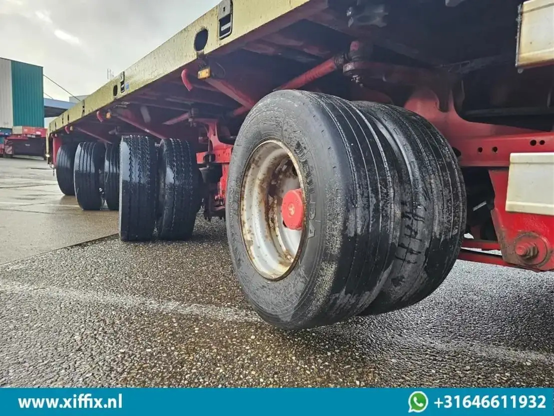 Semi-reboque plataforma/ Caixa aberta ES-GE 4-ass. Vlakke uitschuifbare Mega oplegger / 4x gestuurd / 14129: foto 8