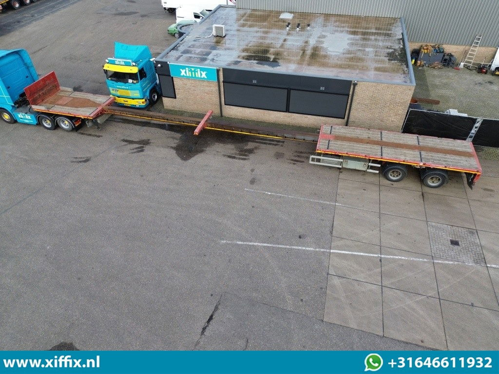 Faymonville 2-ass. Vlakke dubbel 2x uitschuifbare oplegger / 2x gestuurd - Semi-reboque plataforma/ Caixa aberta: foto 2 Faymonville 2-ass. Vlakke dubbel 2x uitschuifbare oplegger / 2x gestuurd - Semi-reboque plataforma/ Caixa aberta: foto 2