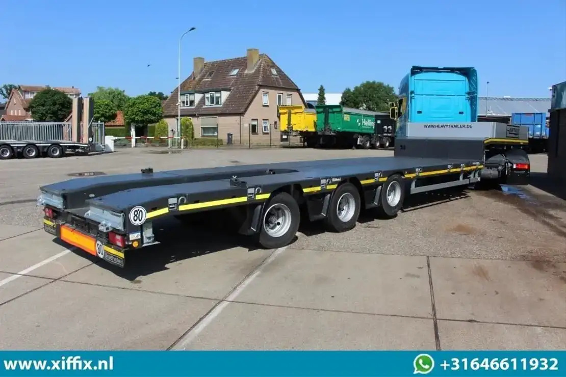 Goldhofer TE Huur 3-ass. Uitschuifbare semi dieplader / Naloop gestuurd - Semi-reboque baixa: foto 3 Goldhofer TE Huur 3-ass. Uitschuifbare semi dieplader / Naloop gestuurd - Semi-reboque baixa: foto 3