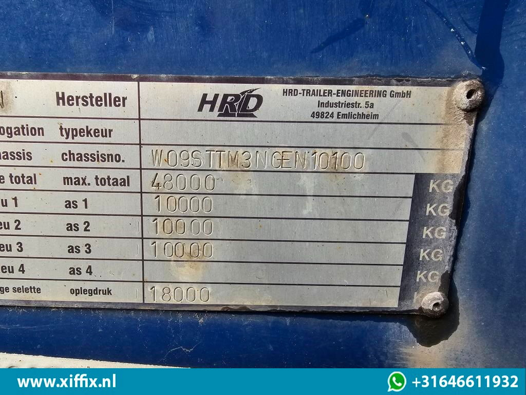 Semi-reboque baixa HRD 3-ass. Uitschuifbare Semi dieplader / 1x naloop gestuurd: foto 13