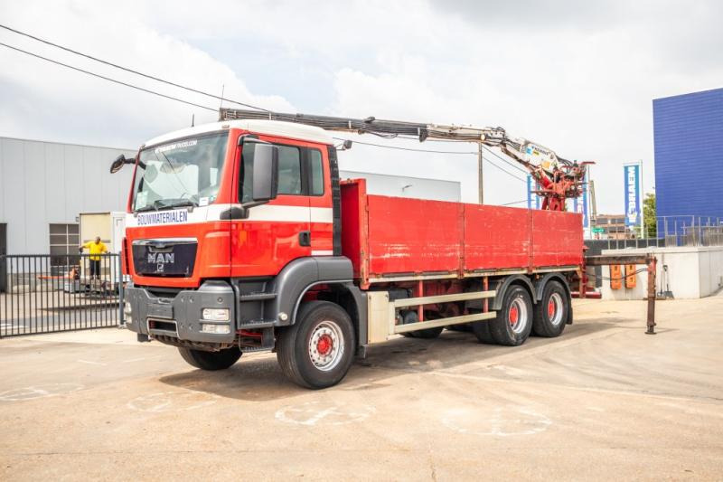 MAN TGS 33.360 BB + KENNIS 16 T/M -3XHYDR. - Camião de caixa aberta/ Plataforma, Camião grua: foto 1 MAN TGS 33.360 BB + KENNIS 16 T/M -3XHYDR. - Camião de caixa aberta/ Plataforma, Camião grua: foto 1