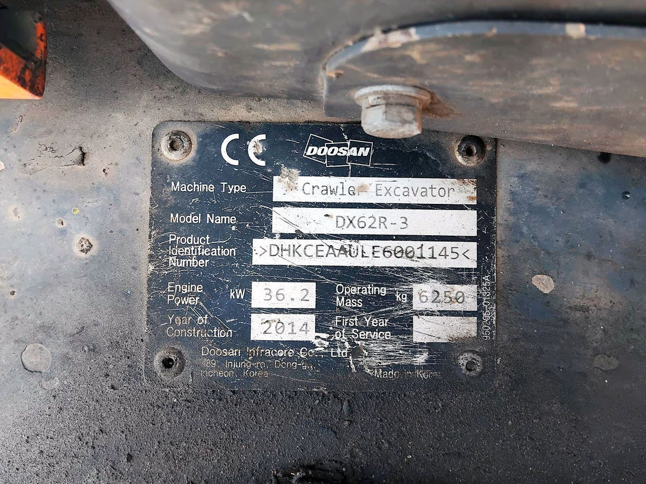DOOSAN DX62R-3 - Mini escavadeira: foto 3 DOOSAN DX62R-3 - Mini escavadeira: foto 3