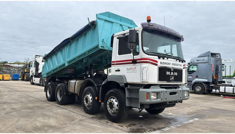 MAN 35.414 (6 CYLINDER / GOOD CONDITION / 8X4 / BIG AXLE / STEEL SUSP.) - Camião basculante: foto 2 MAN 35.414 (6 CYLINDER / GOOD CONDITION / 8X4 / BIG AXLE / STEEL SUSP.) - Camião basculante: foto 2