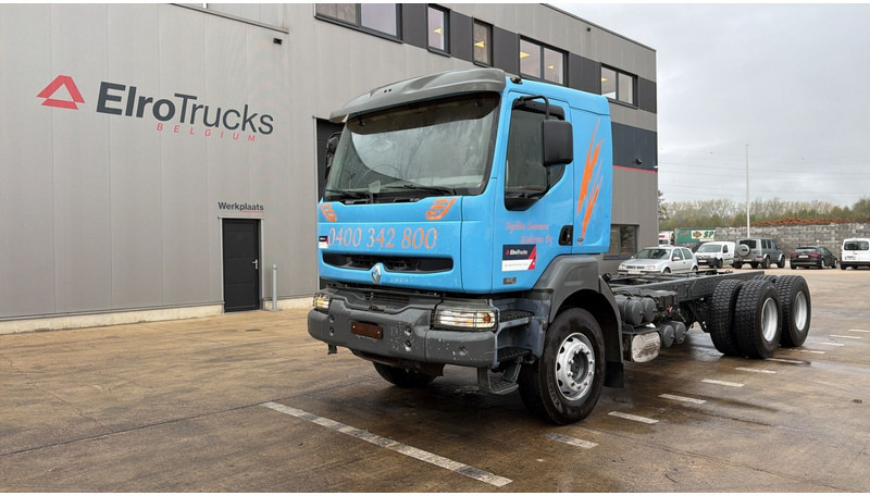 Renault KERAX 420 (LAMES / GRAND PONT / STEEL SUSP. / BIG AXLE / MANUAL GEARBOX / BOITE MANUELLE) - Camião chassi: foto 1 Renault KERAX 420 (LAMES / GRAND PONT / STEEL SUSP. / BIG AXLE / MANUAL GEARBOX / BOITE MANUELLE) - Camião chassi: foto 1