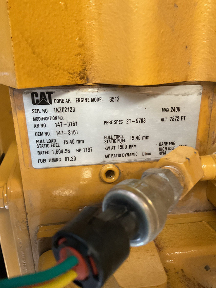 Caterpillar 3512HD, 1275KVA Generatorset. Like brand new. Low standby hours. - Gerador elétrico: foto 3 Caterpillar 3512HD, 1275KVA Generatorset. Like brand new. Low standby hours. - Gerador elétrico: foto 3