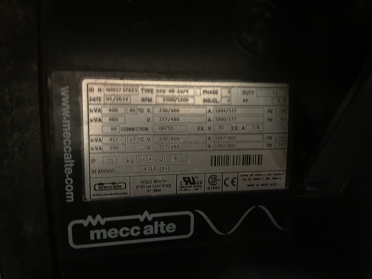 Doosan P158LE, 415KVA generatorset. Like brand new, low hours and complete - Gerador elétrico: foto 5 Doosan P158LE, 415KVA generatorset. Like brand new, low hours and complete - Gerador elétrico: foto 5