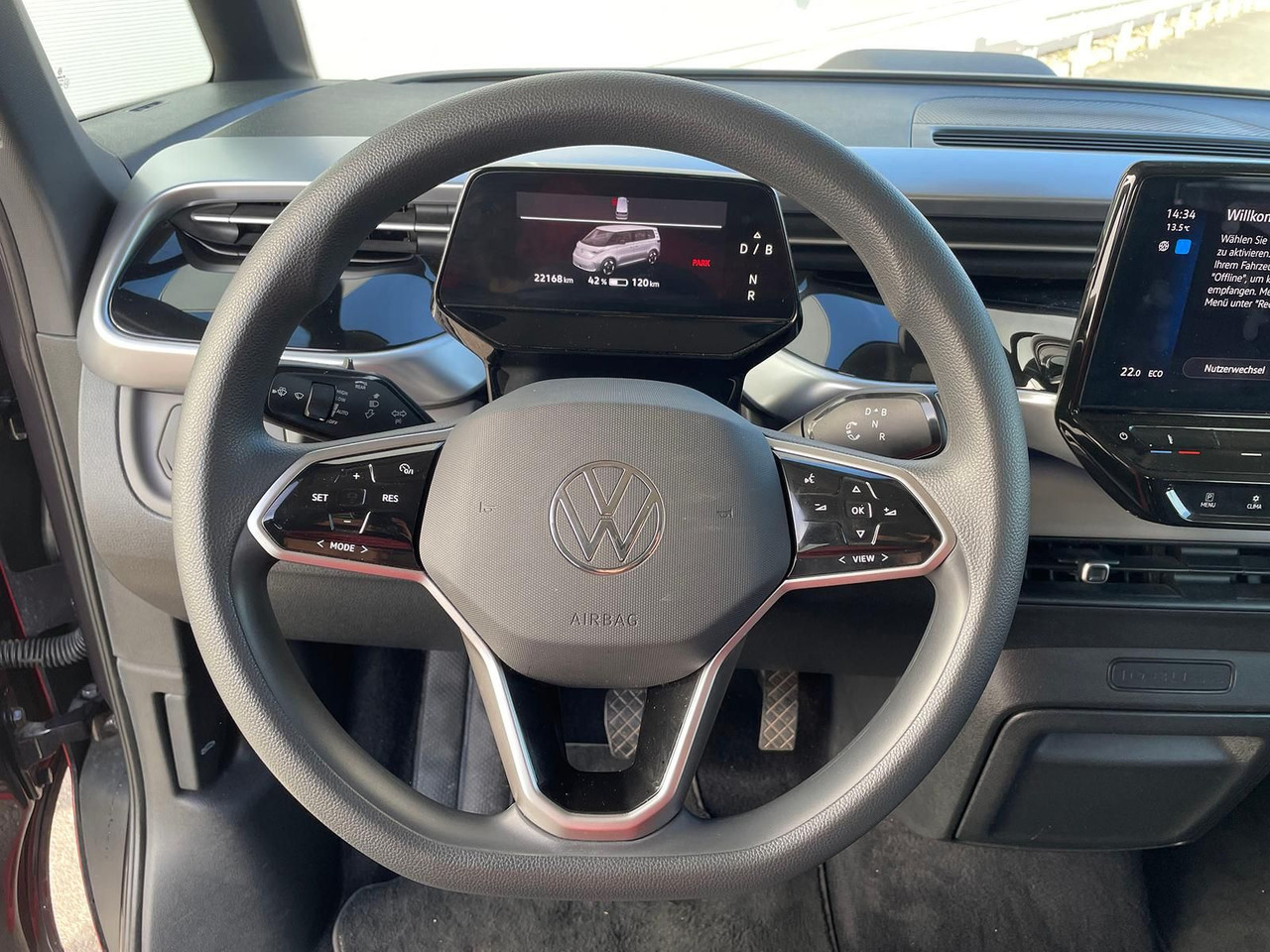 Furgão de passageiros, Carrinha elétrica Volkswagen ID.Buzz KW Fahrwerk LM Felgen KLIMA PDC ACC DAB: foto 15