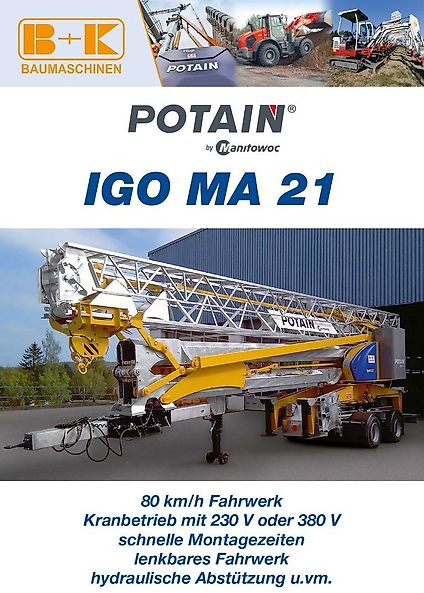 Potain IGO MA 21 - Grua automontante: foto 1 Potain IGO MA 21 - Grua automontante: foto 1
