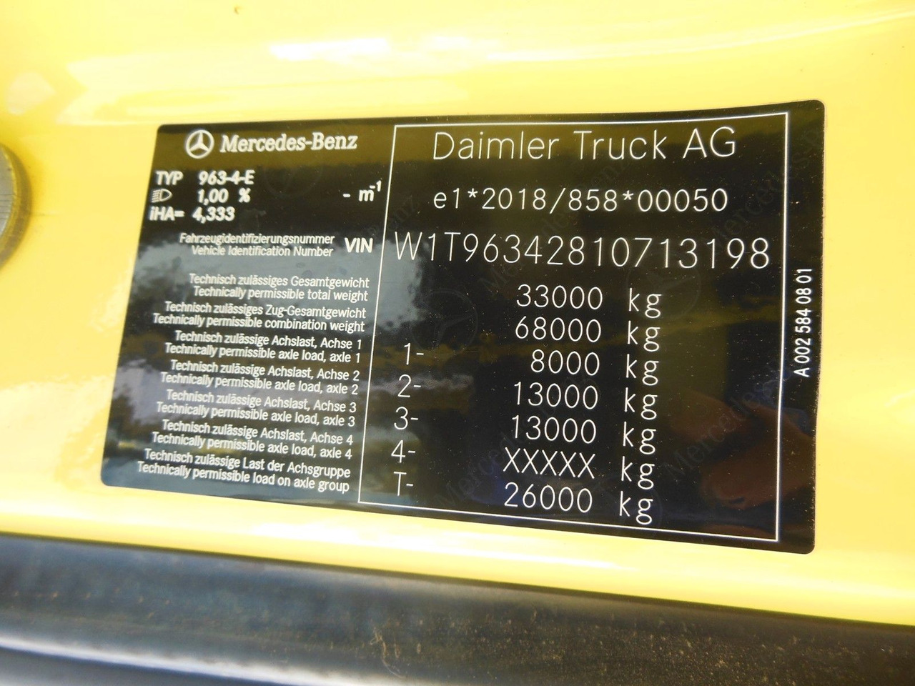 Locação financeira de Mercedes-Benz ACTROS 3353, 6X4, 120.000 KG, TRK, 4 STÜCKS, Mercedes-Benz ACTROS 3353, 6X4, 120.000 KG, TRK, 4 STÜCKS,: foto 25 Locação financeira de Mercedes-Benz ACTROS 3353, 6X4, 120.000 KG, TRK, 4 STÜCKS, Mercedes-Benz ACTROS 3353, 6X4, 120.000 KG, TRK, 4 STÜCKS,: foto 25