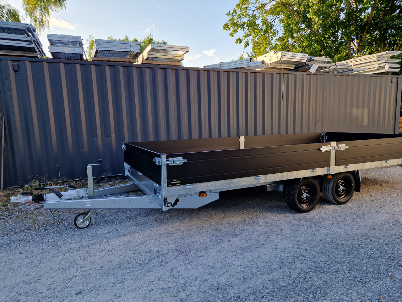 Reboque plataforma/ Caixa aberta Saris PL HD 506 224 3500 2 506x224x35cm heavy duty blackline LED Beleuchtung (XXL) 3500kg: foto 18