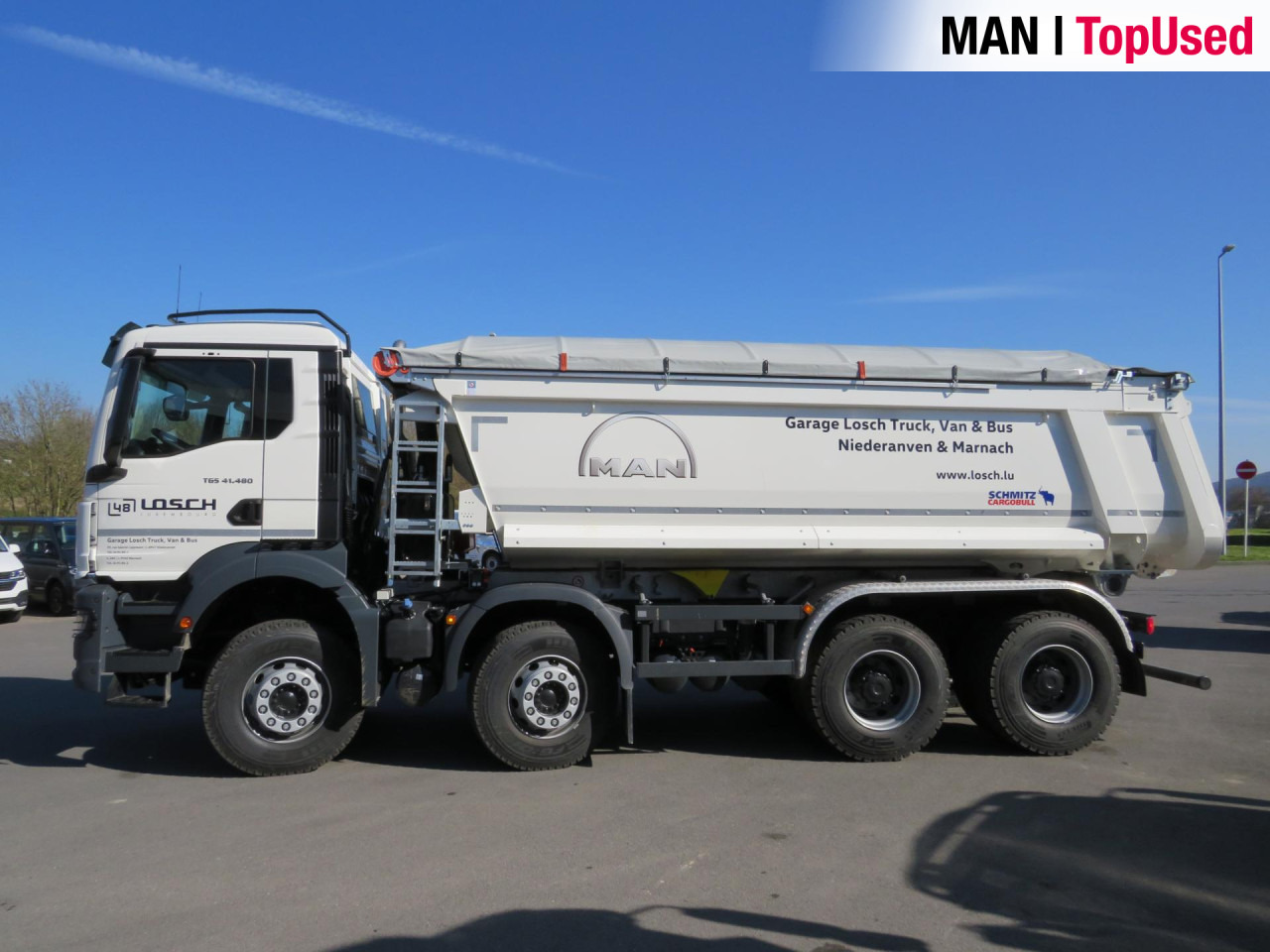 Camião basculante MAN TGS 41.480 8x4 BB CH Schmitz Muldenkipper Retarder: foto 10