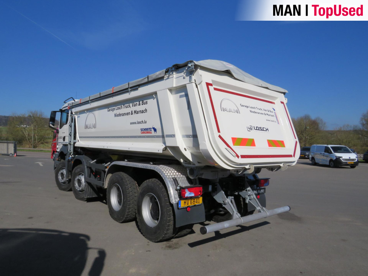 Camião basculante MAN TGS 41.480 8x4 BB CH Schmitz Muldenkipper Retarder: foto 11