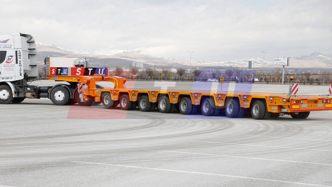 STU 8 AXLE LOWBED- HYDRAULIC STEERING AXLES / 8 ESSİEUX SURBAISSES-E - Semi-reboque baixa: foto 1 STU 8 AXLE LOWBED- HYDRAULIC STEERING AXLES / 8 ESSİEUX SURBAISSES-E - Semi-reboque baixa: foto 1