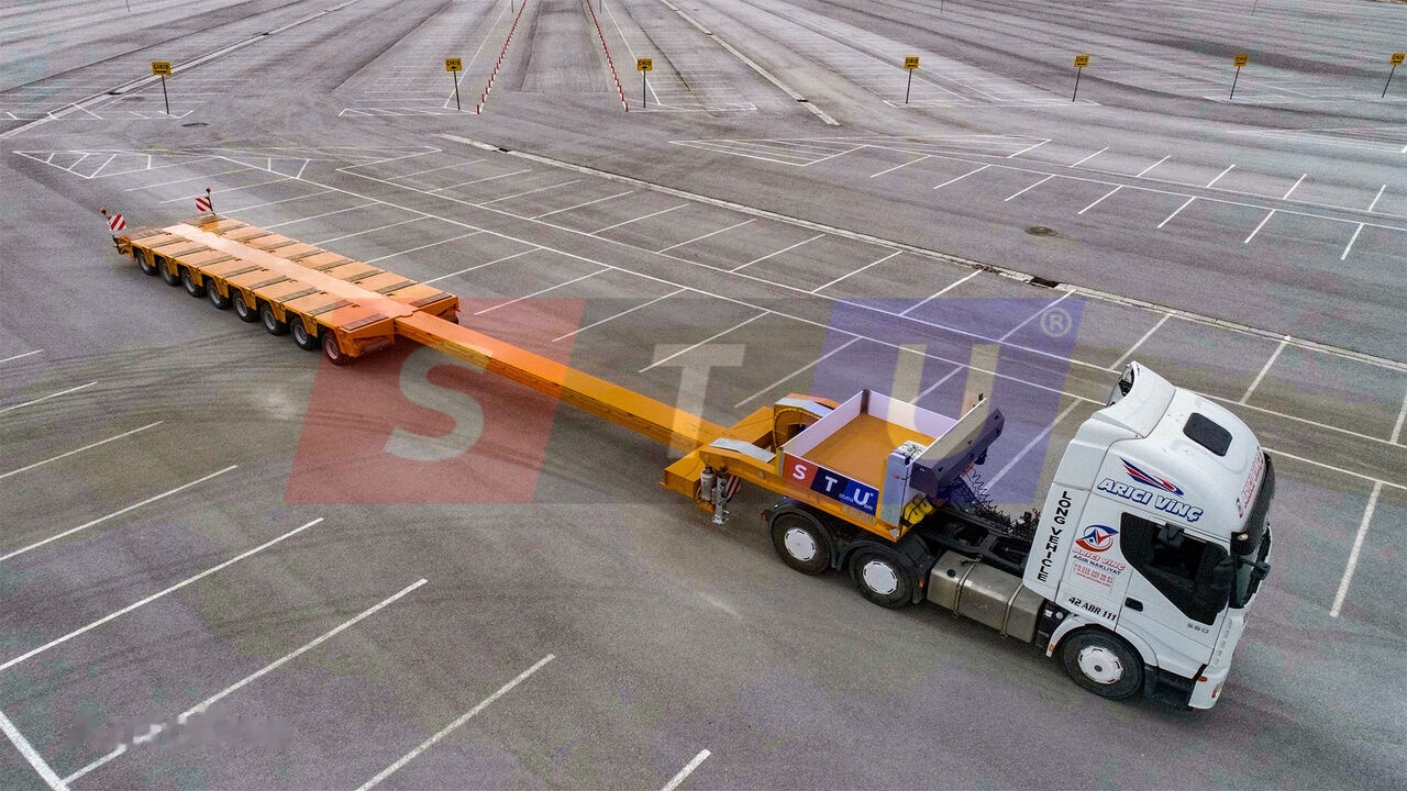 STU 8 AXLE LOWBED- HYDRAULIC STEERING AXLES / 8 ESSİEUX SURBAISSES-E - Semi-reboque baixa: foto 3 STU 8 AXLE LOWBED- HYDRAULIC STEERING AXLES / 8 ESSİEUX SURBAISSES-E - Semi-reboque baixa: foto 3