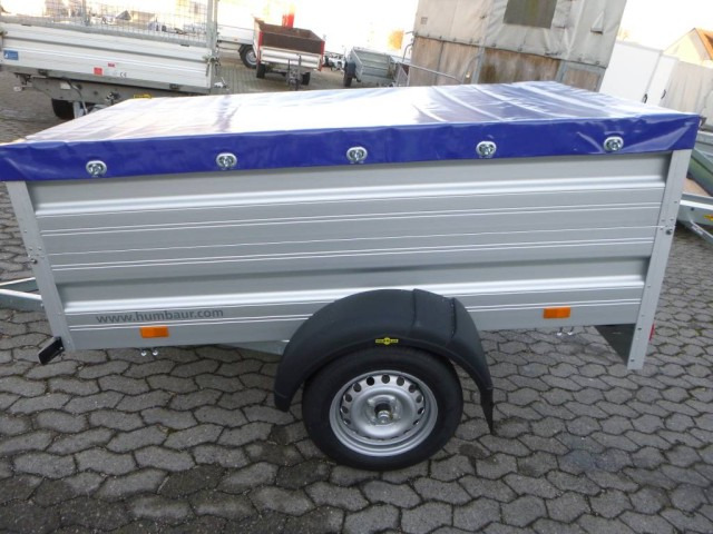 Humbaur HA 752111 mit Bordwand-Aufsatz und Flachplane - Reboque para carros: foto 2 Humbaur HA 752111 mit Bordwand-Aufsatz und Flachplane - Reboque para carros: foto 2