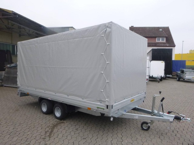 Humbaur HN 254118 Hochlader mit Hochplane 2,5 to. 4100 x 1850 x 350 mm - Reboque para carros: foto 1 Humbaur HN 254118 Hochlader mit Hochplane 2,5 to. 4100 x 1850 x 350 mm - Reboque para carros: foto 1