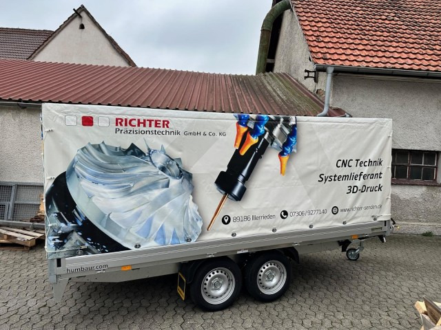 Humbaur HT 253118 Hochlader 2,5 to. mit Hochplane 200 cm, Digitaldruck - Reboque para carros: foto 3 Humbaur HT 253118 Hochlader 2,5 to. mit Hochplane 200 cm, Digitaldruck - Reboque para carros: foto 3