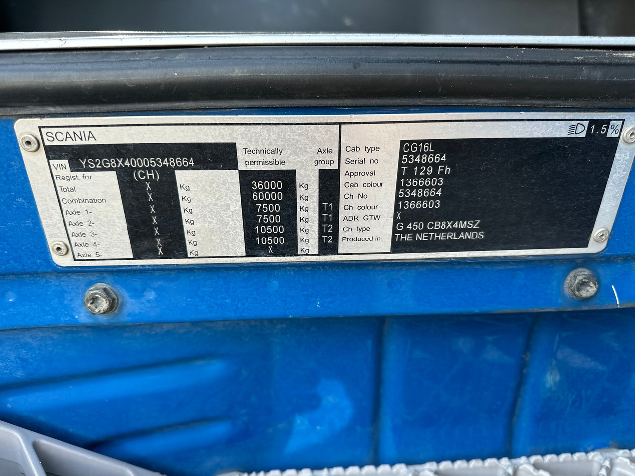 Camião polibenne SCANIA G450 8x4 Abrollkipper: foto 10