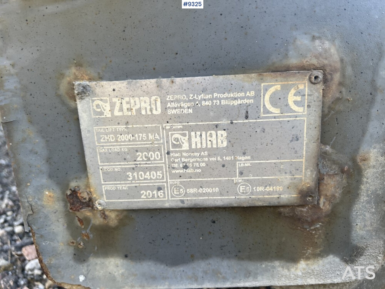 Bakgavellyft Zepro ZHD 2000-175 MA - Rampa hidráulica: foto 5 Bakgavellyft Zepro ZHD 2000-175 MA - Rampa hidráulica: foto 5