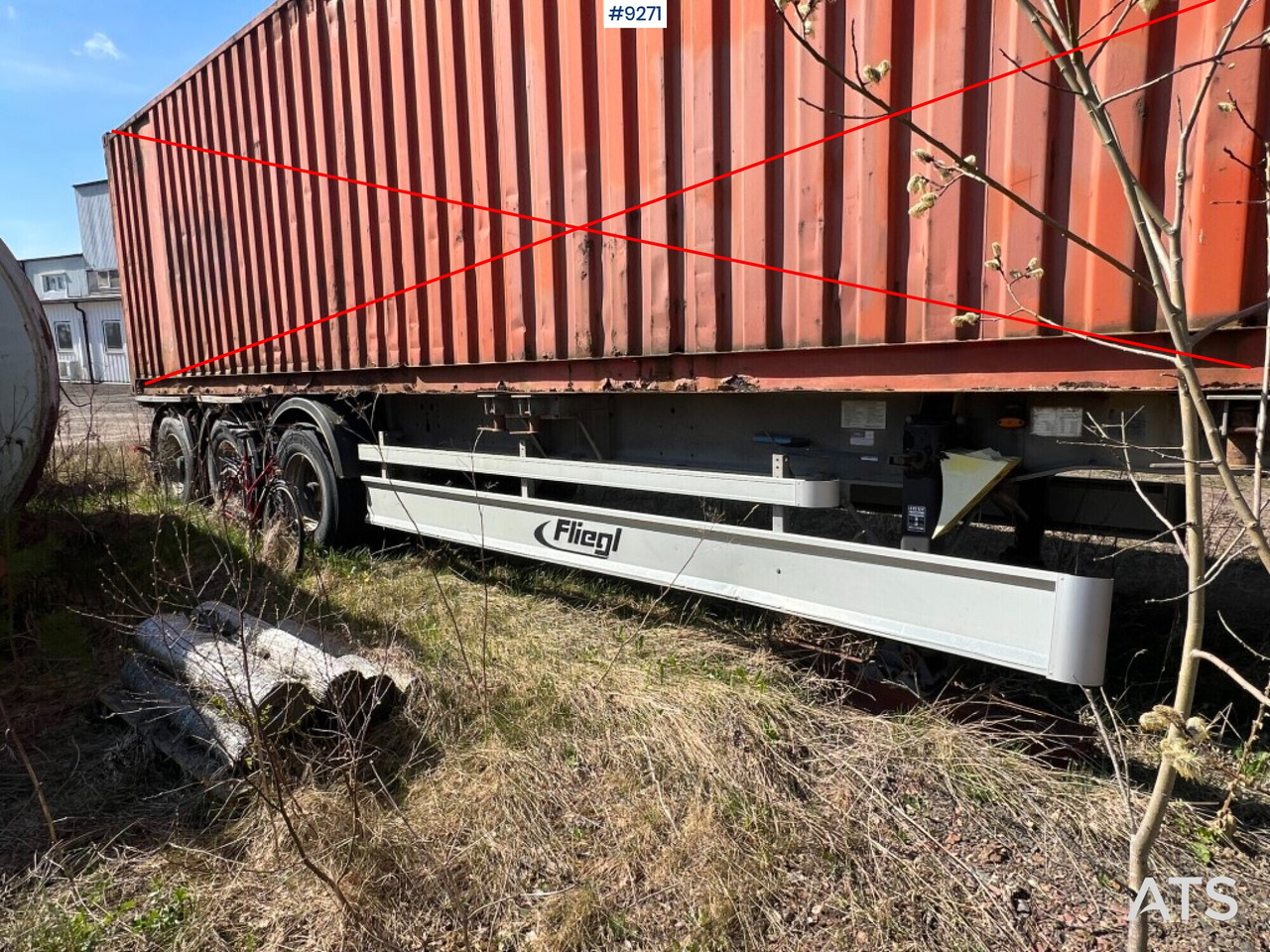 Container trailer- FLIEGL - Semi-reboque transportador de contêineres/ Caixa móvel: foto 2 Container trailer- FLIEGL - Semi-reboque transportador de contêineres/ Caixa móvel: foto 2