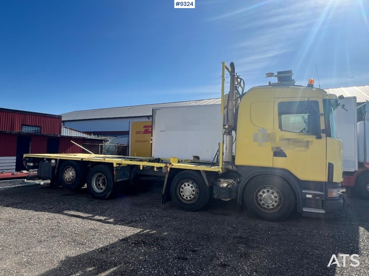 Flatbed truck Scania R124GB8X26NB420 - Camião de caixa aberta/ Plataforma: foto 5 Flatbed truck Scania R124GB8X26NB420 - Camião de caixa aberta/ Plataforma: foto 5