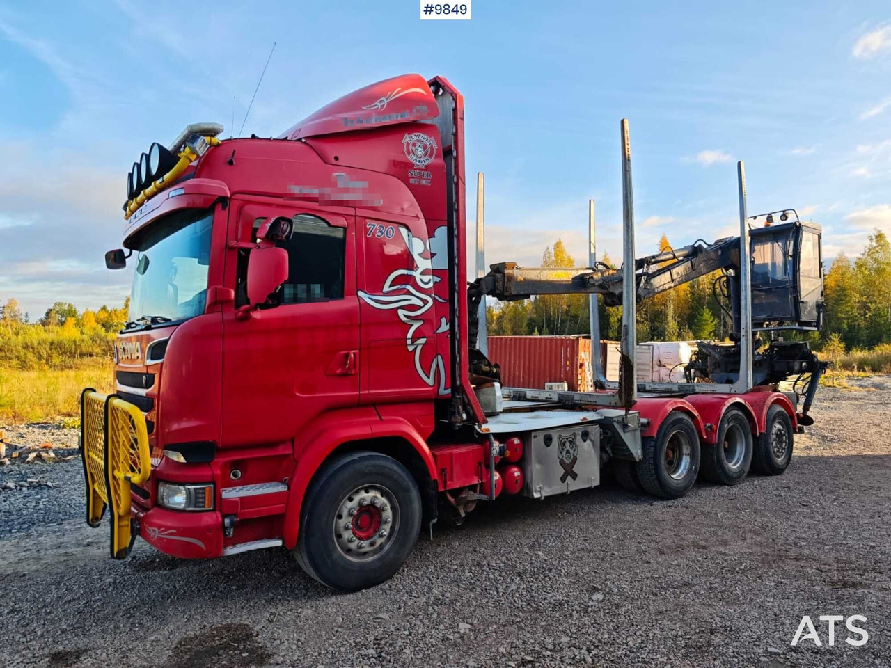 Scania R730 Tridem Timber Truck with Loglift F125S Crane (VIDEO) - Camião de transporte de madeira, Camião grua: foto 1 Scania R730 Tridem Timber Truck with Loglift F125S Crane (VIDEO) - Camião de transporte de madeira, Camião grua: foto 1