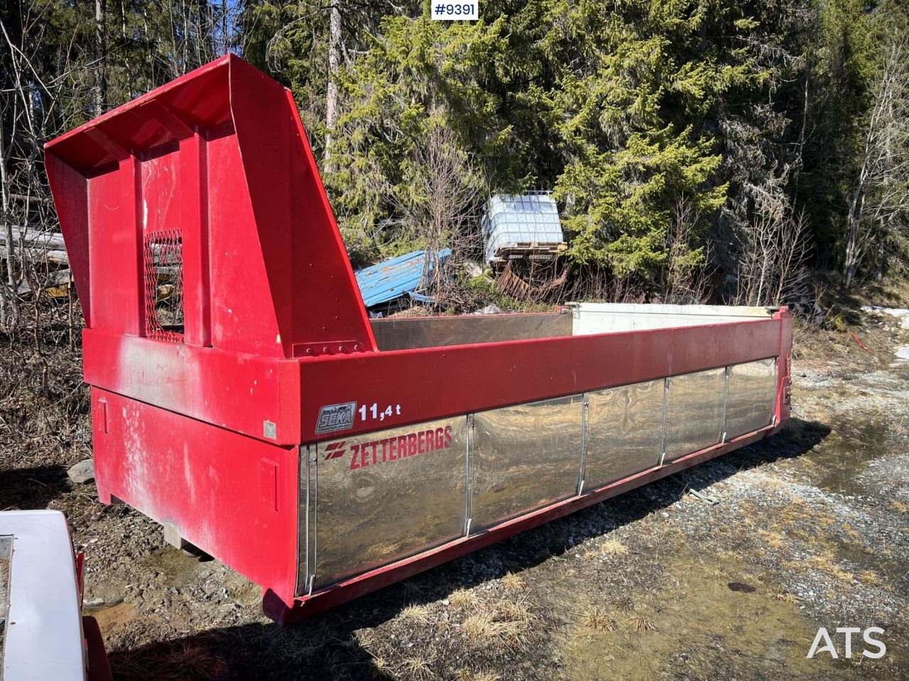 Carroçaria de caixa aberta Zetterbergs EDK 6/5-54-10-D Flatbed with tipping piston: foto 1