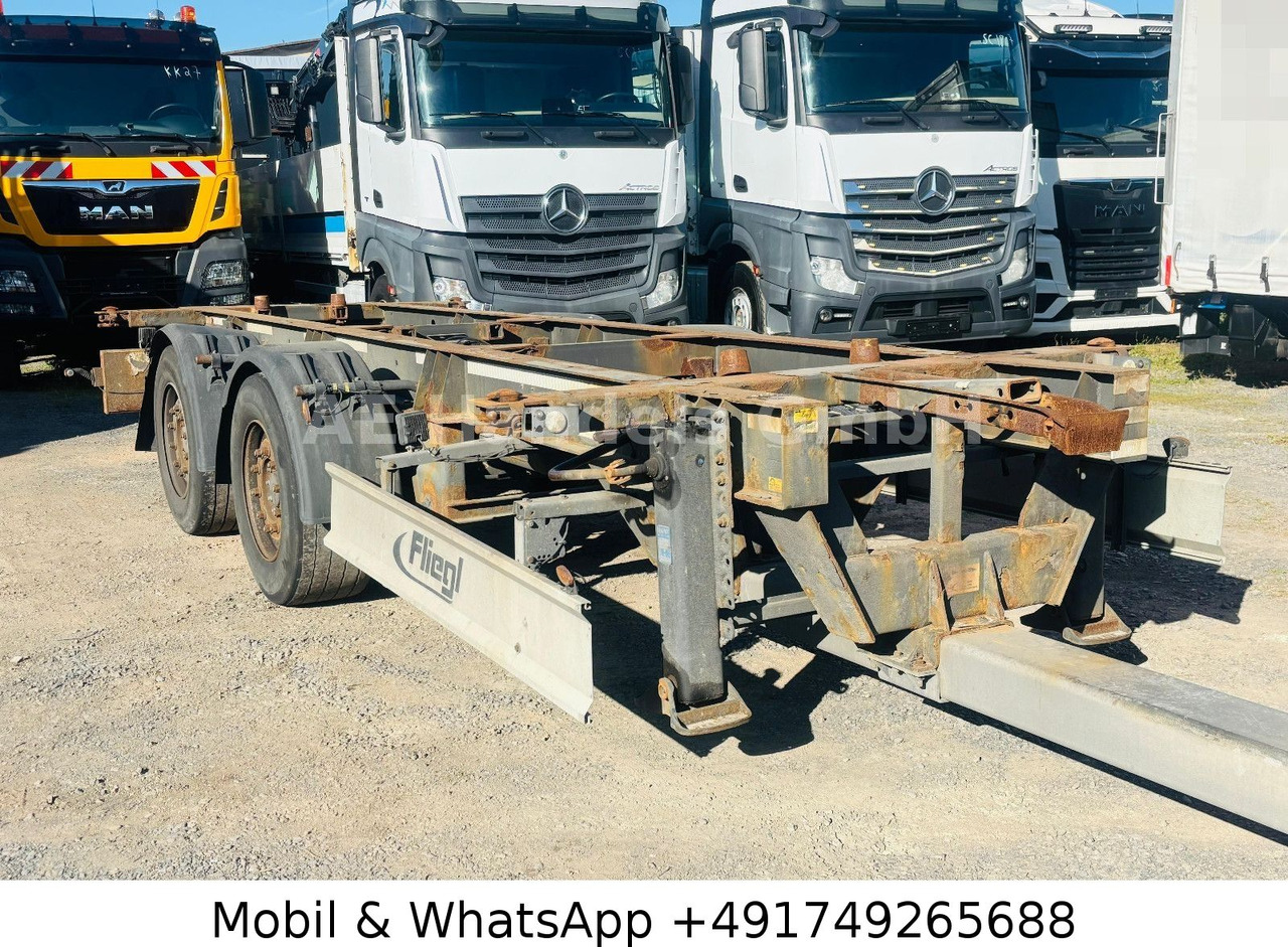 Fliegl TWP 180 Tandem BDF Tiefgekoppelt *Scheibenbremse - Reboque transportador de contêineres/ Caixa móvel: foto 1 Fliegl TWP 180 Tandem BDF Tiefgekoppelt *Scheibenbremse - Reboque transportador de contêineres/ Caixa móvel: foto 1