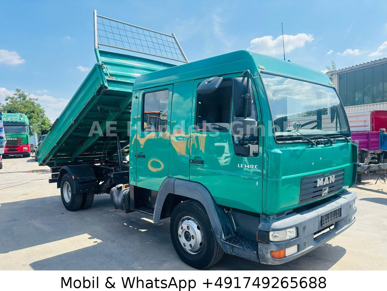 Carrinha basculante, Carrinha cabine dupla MAN LE140C Doka BB 3-Seiten *Manual/Analog/4m³/AHK: foto 27