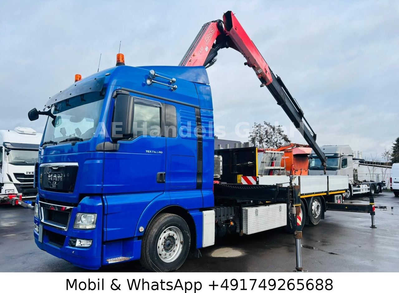 MAN TGX 26.540 XLX BL 6x2 FASSI F455 *Funk/Lenk+Lift - Camião de caixa aberta/ Plataforma, Camião grua: foto 2 MAN TGX 26.540 XLX BL 6x2 FASSI F455 *Funk/Lenk+Lift - Camião de caixa aberta/ Plataforma, Camião grua: foto 2