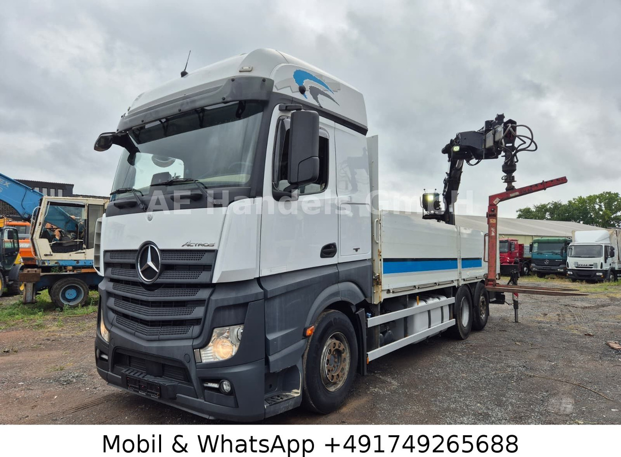 Mercedes-Benz Actros IV 2645 L LL 6x2 *Retarder/Hiab-177K-Pro - Camião de caixa aberta/ Plataforma, Camião grua: foto 1 Mercedes-Benz Actros IV 2645 L LL 6x2 *Retarder/Hiab-177K-Pro - Camião de caixa aberta/ Plataforma, Camião grua: foto 1