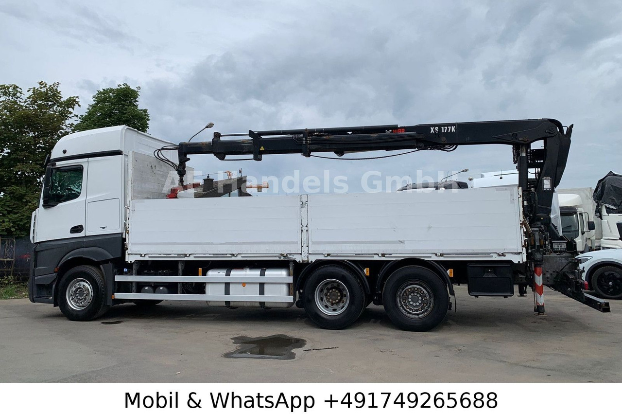 Mercedes-Benz Actros IV 2645 L LL 6x2 *Retarder/Hiab-177K-Pro - Camião de caixa aberta/ Plataforma, Camião grua: foto 2 Mercedes-Benz Actros IV 2645 L LL 6x2 *Retarder/Hiab-177K-Pro - Camião de caixa aberta/ Plataforma, Camião grua: foto 2