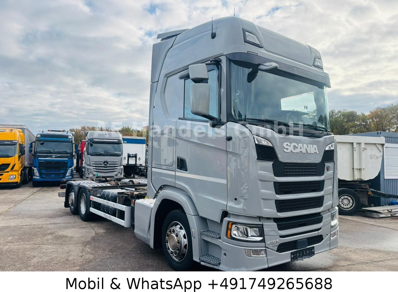 Scania S450 HighLine BDF *Retarder/Lenk+Lift/Multi/LBW - Camião transportador de contêineres/ Caixa móvel: foto 1 Scania S450 HighLine BDF *Retarder/Lenk+Lift/Multi/LBW - Camião transportador de contêineres/ Caixa móvel: foto 1
