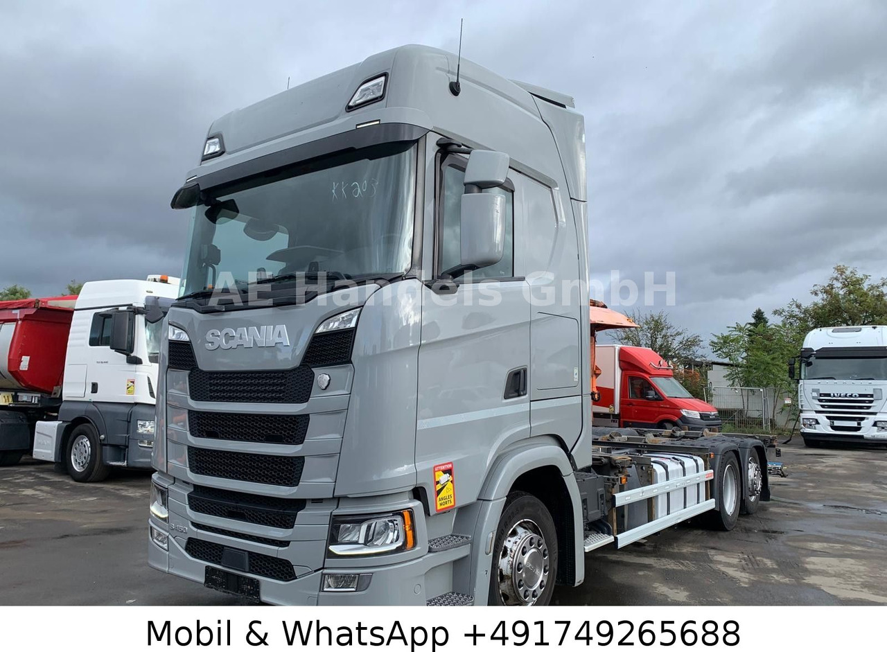 Scania S450 HighLine BDF *Retarder/Lenk+Lift/Multi/LBW - Camião transportador de contêineres/ Caixa móvel: foto 1 Scania S450 HighLine BDF *Retarder/Lenk+Lift/Multi/LBW - Camião transportador de contêineres/ Caixa móvel: foto 1