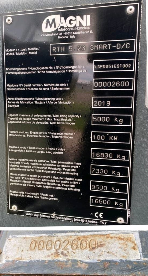 Empilhador telescópico Magni RTH 5.23 SMART-D/C 1er Main endommagé: foto 11