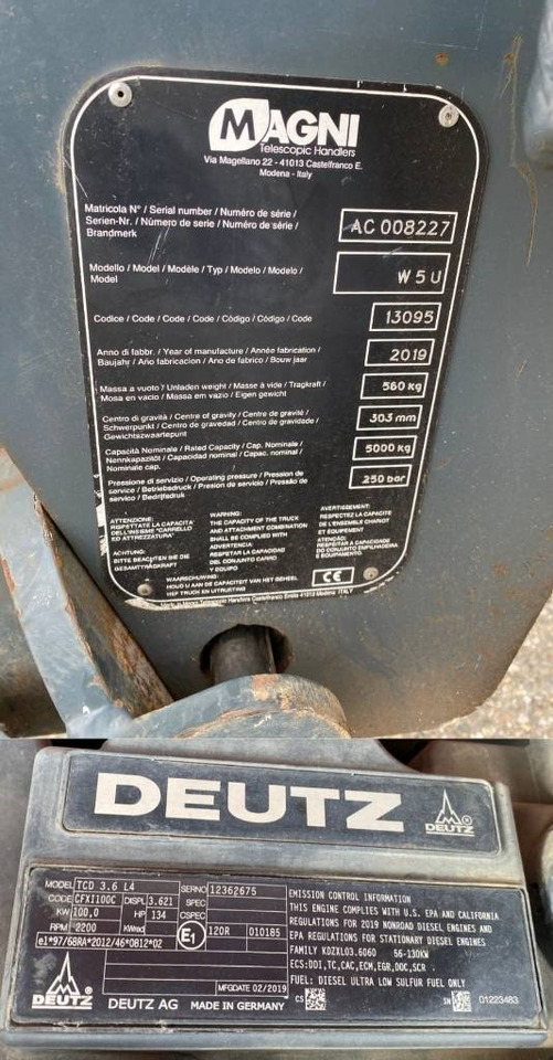 Empilhador telescópico Magni RTH 5.23 SMART-D/C 1er Main endommagé: foto 12