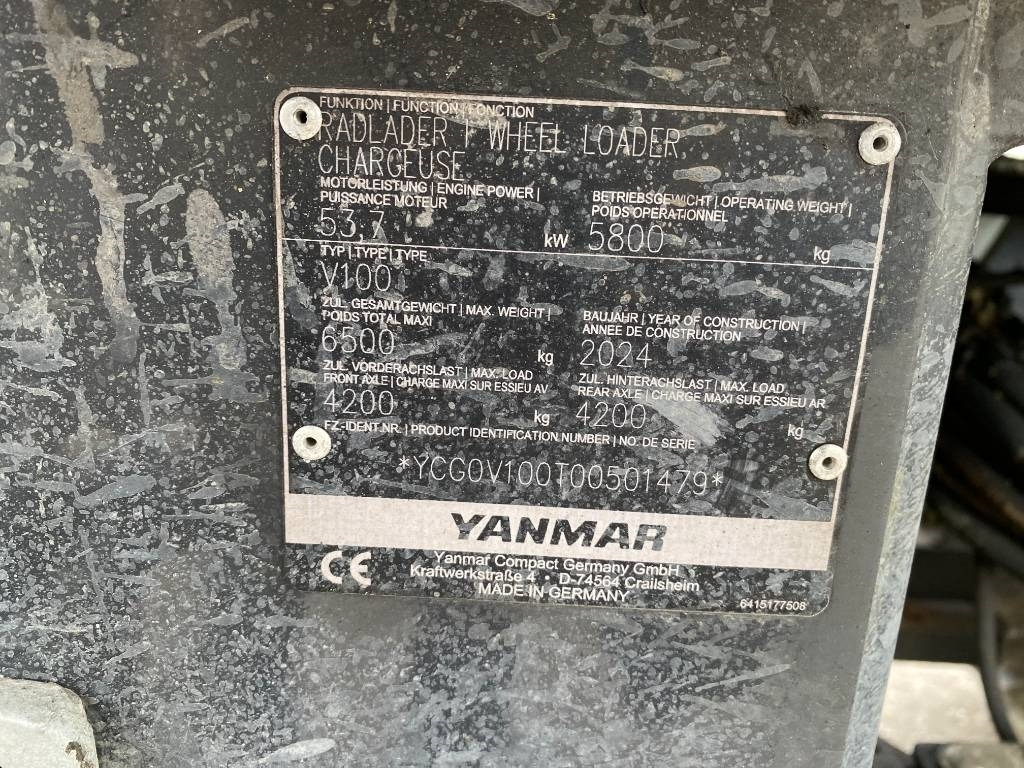 Pá carregadora de rodas Yanmar V 100 / Certificat CE endommagée: foto 7