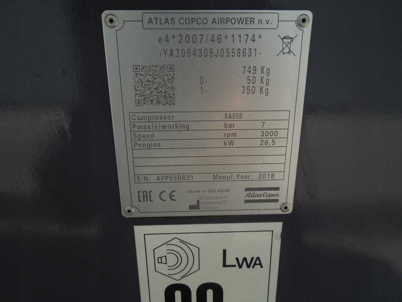 Atlas Copco XAS58 - Compressor de ar: foto 2 Atlas Copco XAS58 - Compressor de ar: foto 2