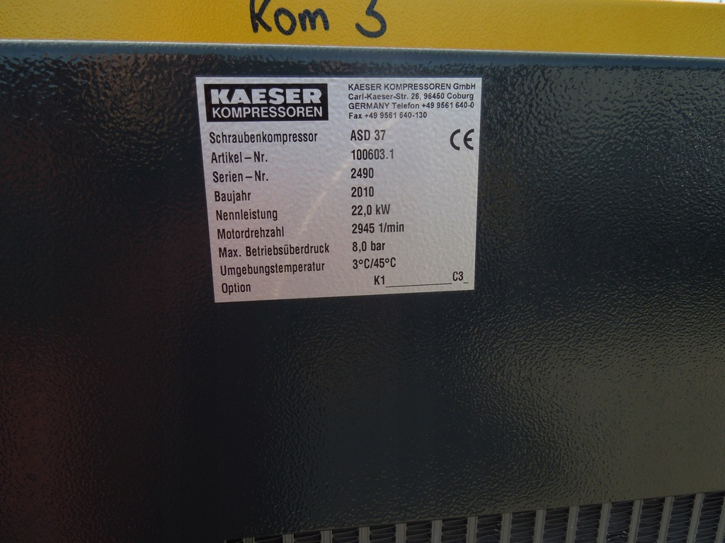 KAESER ASD37 - Compressor de ar: foto 4 KAESER ASD37 - Compressor de ar: foto 4